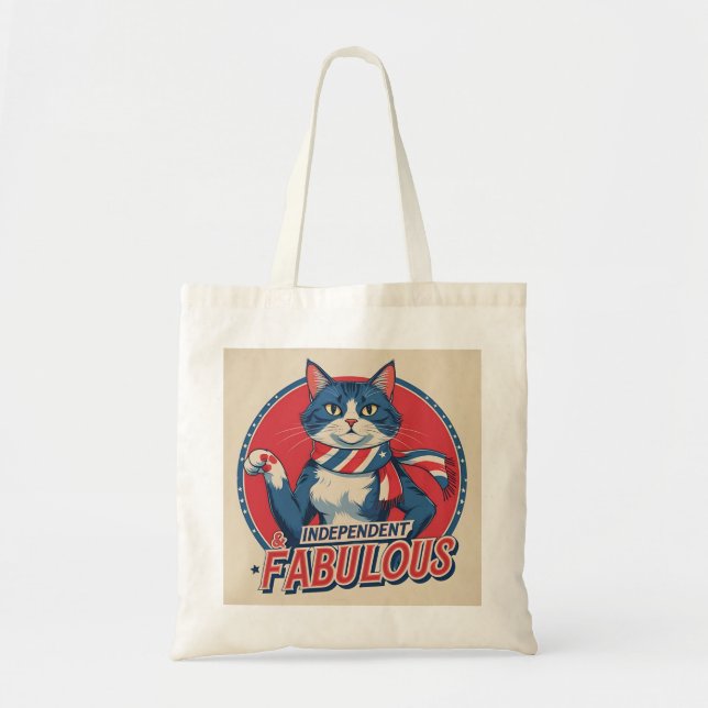 Bolsa Tote Independente e Fabuloso - Saco de Tota de Gato Pat (Frente)