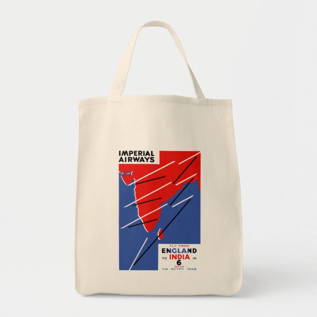 Bolsa Tote ~ India de Imperial Airways (Frente)