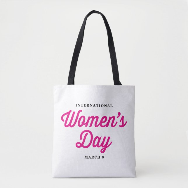 Bolsa Tote Indicação do dia das mulheres internacionais (Frente)