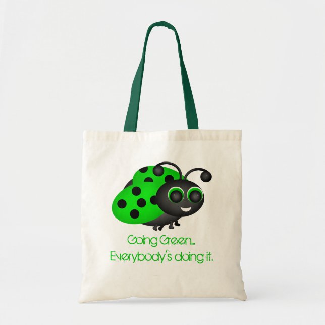 Bolsa Tote Indo para o Green Ladybug Bag (Frente)