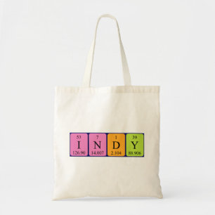 Bolsa Tote Indy periódico nome da mesa tote saco