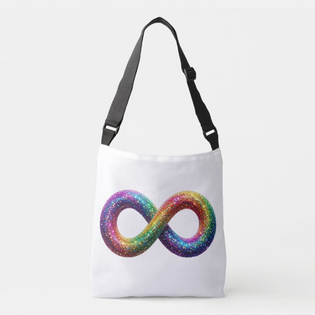 Bolsa Tote Infinito Arco-Íris Colorido (Frente)