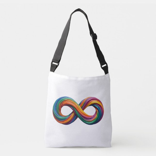 Bolsa Tote Infinito Arco-íris Colorido (Frente)