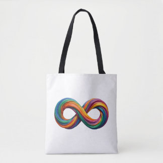 Bolsa Tote Infinito Arco-íris Colorido