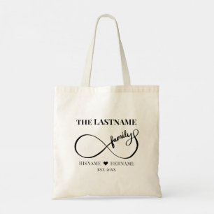 Bolsa Tote Infinity Personalized Family Name e Est. Data