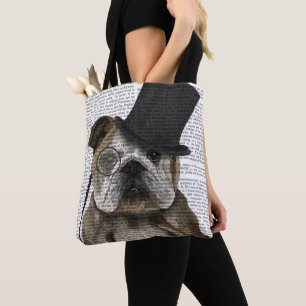 Bolsa Tote Inglês Bulldog, Formal Hound e Hat