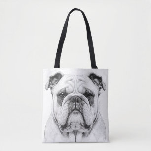 Bolsa Tote Inglês Bulldog Wild Nature Animal Illustration