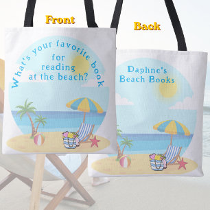 Bolsa Tote Iniciador de Conversa de Leitura de Praia de Verão