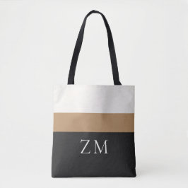 Bolsa Tote Iniciais Personalizadas | Design Listrado Premium