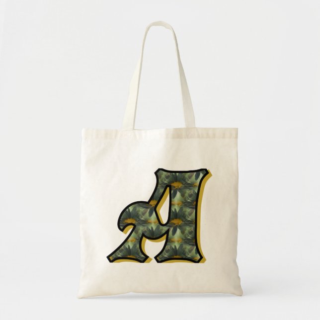 Bolsa Tote Inicial A Monograma de Margarida (Frente)