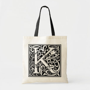 Bolsa Tote Inicial decorativa "K" da letra