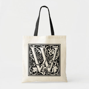 Bolsa Tote Inicial decorativa "W" da letra