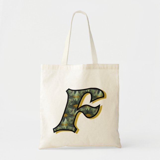 Bolsa Tote Inicial F Monograma Margarida (Frente)