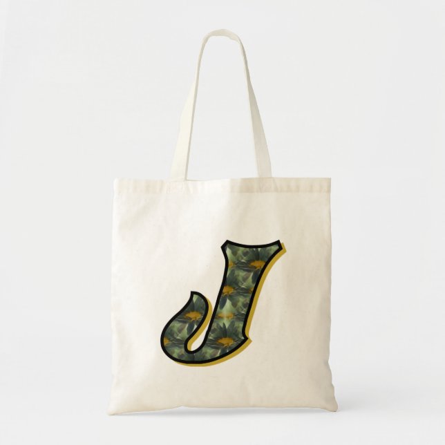 Bolsa Tote Inicial J de Monograma de Margarida (Frente)
