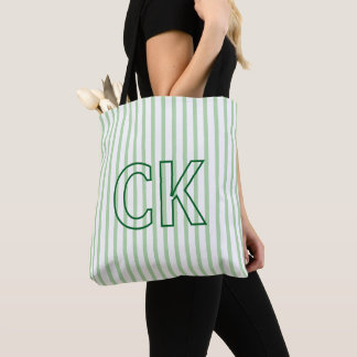 Bolsa Tote Inicial Personalizada Listrada Dama de Honra Verão