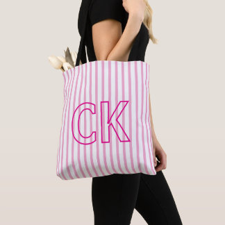 Bolsa Tote Inicial Personalizada Listrada Dama de Honra Verão