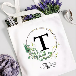 Bolsa Tote Inicial Personalizada & Nome Personalizado Monogra
