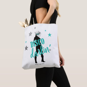 Bolsa Tote Inicializa 'n Bling Disco Darlin' Teal ID925