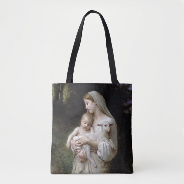 Bolsa Tote Inocência (Madonna e Child), Bouguereau (Frente)