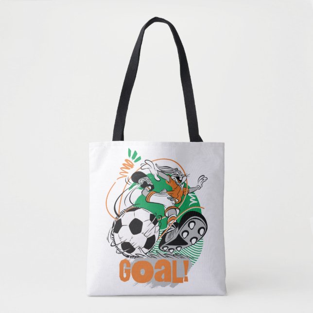 Bolsa Tote INSETOS BUNNY™ Kicking Soccer Gol (Frente)
