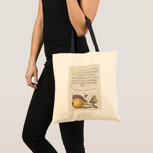 Bolsa Tote Insetos de Jardim, Mosca, Lagarta, Pera, Centopéia (Frente (produto))