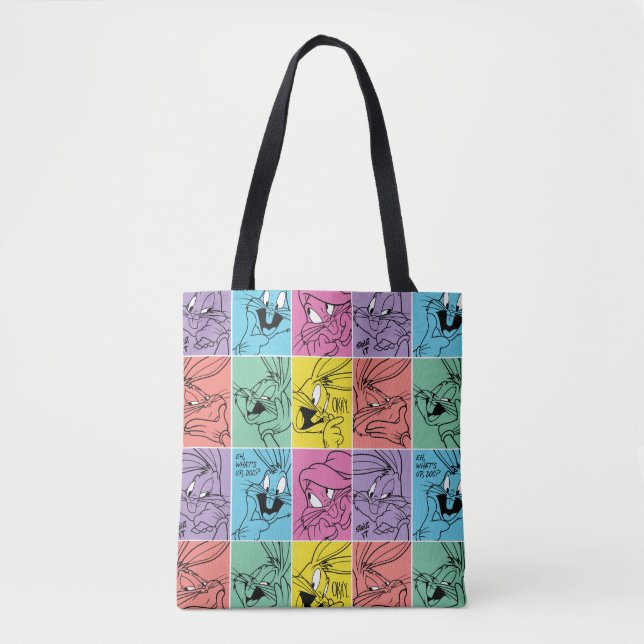 Bolsa Tote INSETOS - Expressões BUNNY™ Color Block (Frente)