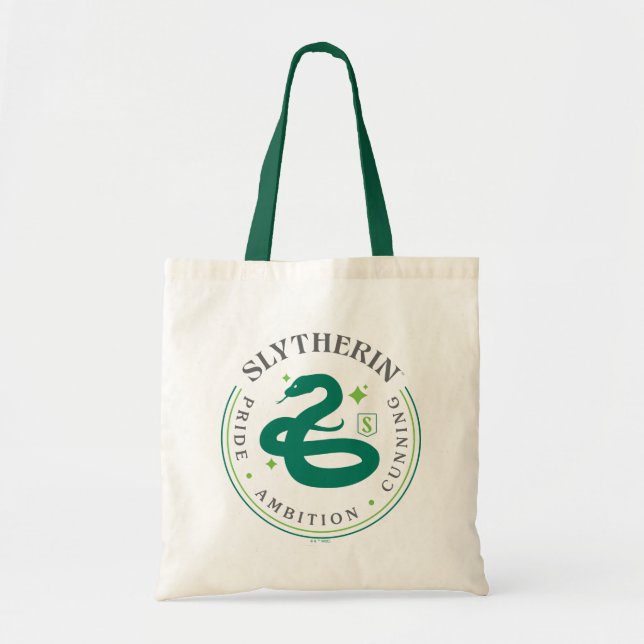 Bolsa Tote Insígnia de Orgulho da Casa Cobra Verde SLYTHERIN™ (Frente)