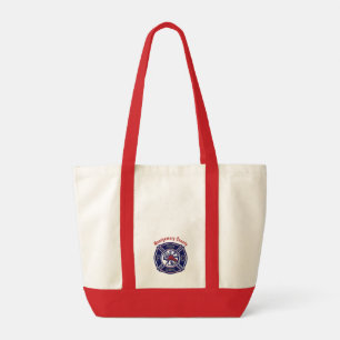 Bolsa Tote Insígnia Personalizada de Bombeiro Azul 