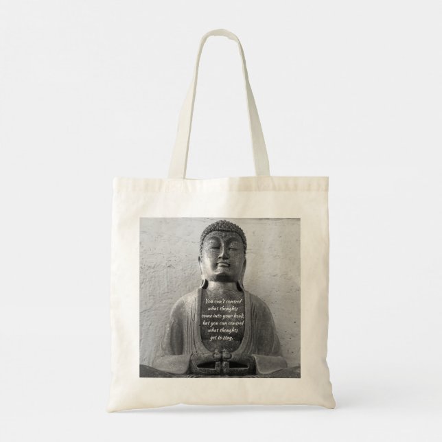 Bolsa Tote inspiração Buda, meditação, saco de tote (Verso)