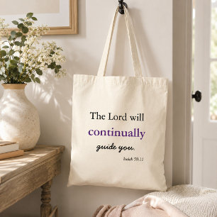 Bolsa Tote inspiração cristã o Senhor o guiará