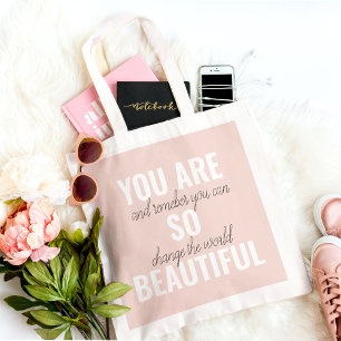 Bolsa Tote Inspiração Você É Uma Citação Positiva Tão Bonita