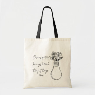Bolsa Tote Inspiradora com Lâmpada Floral