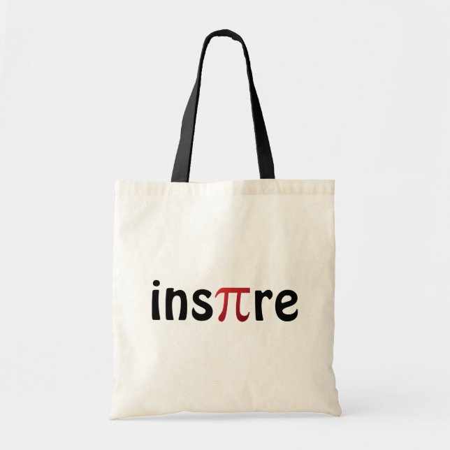 Bolsa Tote Inspire o vermelho do preto do geek da matemática (Frente)