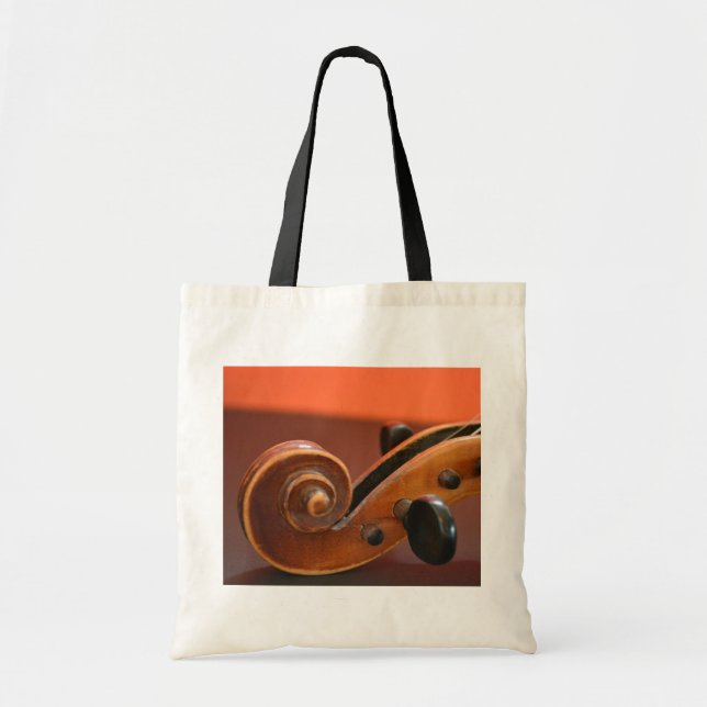 Bolsa Tote Instrumento musical amarrado clássico do violino (Frente)