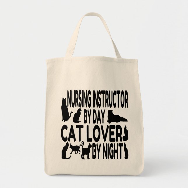 Bolsa Tote Instrutor de Enfermagem Cat Lover (Frente)