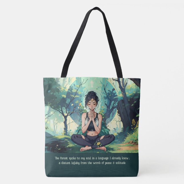 Bolsa Tote Instrutor de Meditação de Malhações de Yoga da Flo (Frente)