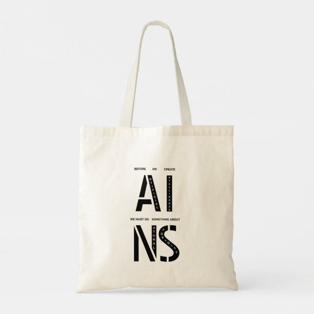 Bolsa Tote Inteligência artificial, moderna e simples T-Shirt (Verso)