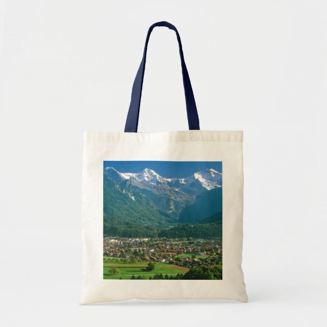 Bolsa Tote Interlaken e a escala de Jungfrau (Frente)