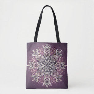 Bolsa Tote Intrate Snowflake Design