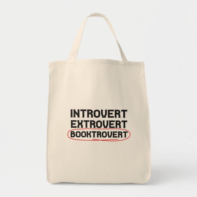 Bolsa Tote Introdução ao Extrovert Booktrovert amantes do liv (Frente)