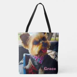 Bolsa Tote Introduza sua foto aqui personalizada do cão da