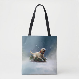 Bolsa Tote Inverno de neve de Natal Labrador
