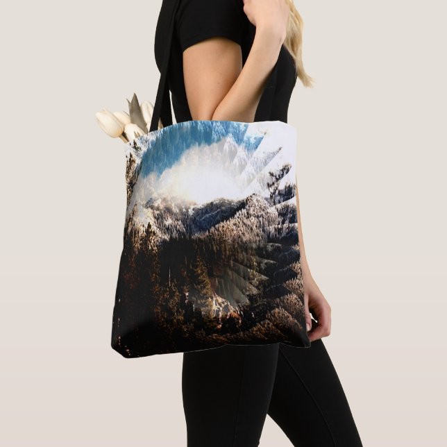 Bolsa Tote Inverno nas montanhas.... (Close Up)