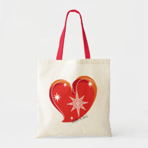 Bolsa Tote Inverno no amor-Signature-Red Tote Bag