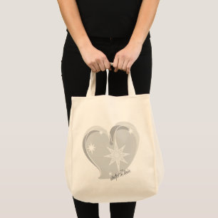 Bolsa Tote inverno no amor-Signature-Silver Tote Bag