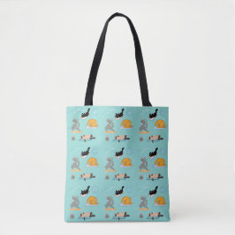 Bolsa Tote Ioga Divertido com Gatos