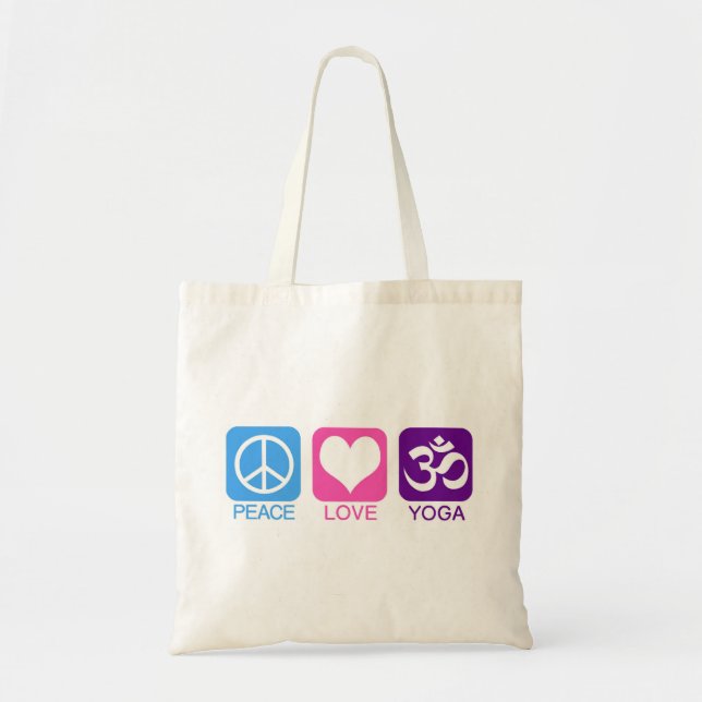 Bolsa Tote IOGA do AMOR da PAZ - saco (Frente)