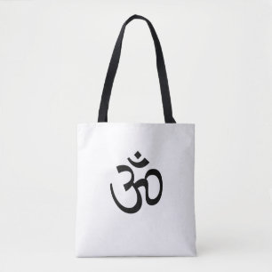 Bolsa Tote Íoga, Ícone de Aum Om, Símbolo Hinduísmo, bran