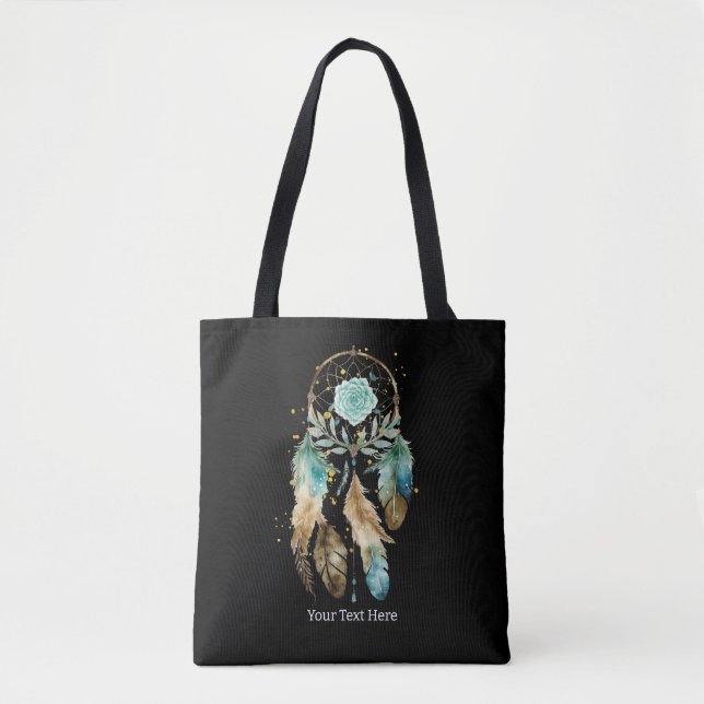 Bolsa Tote Ioga Metafísica Espiritual de Dreamcatcher Mística (Frente)