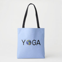Bolsa Tote Ioga moderno e moderno terra em azul claro